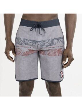 Travis Mathew Cutting Corners Mens Board shorts Sz 32 Swim Trunks Zip Pocket